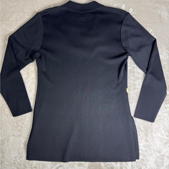 Exclusively Misook Women’s Small Black Acrylic Knit Open Front Cardigan Sweater - Picture 4 of 9